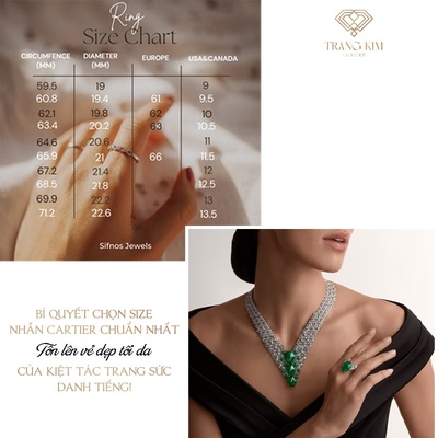 Bảng size nhẫn Cartier chuẩn nhất - Tự tin "đo là đúng"