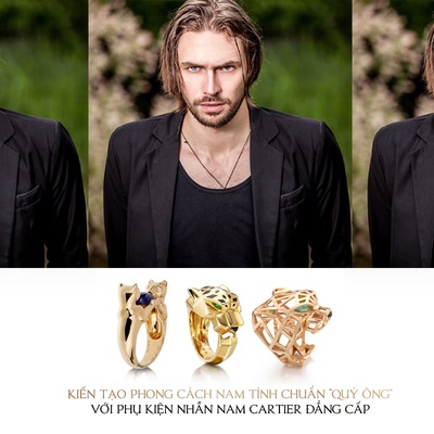 Phong cách chuẩn "quý ông" với nhẫn nam Cartier đẳng cấp