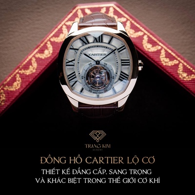Đồng hồ Cartier lộ cơ: Thiết kế khác biệt trong giới cơ khí