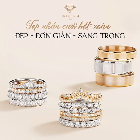 TOP 10+ Mẫu Nhẫn Cưới Hột Xoàn Đẹp - Đơn Giản - Sang Trọng