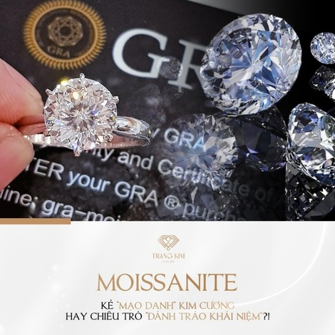 "Nhẫn kim cương Moissanite" và chiêu trò đánh tráo khái niệm