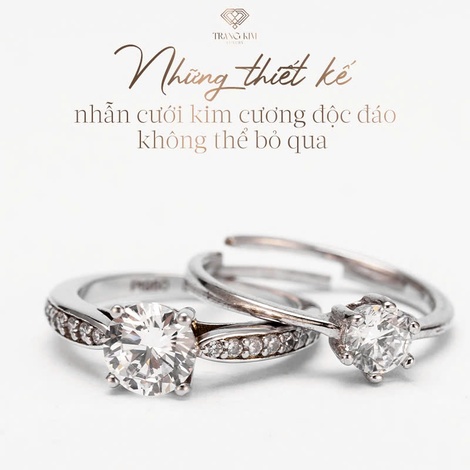 Những thiết kế nhẫn cưới kim cương độc đáo không thể bỏ qua