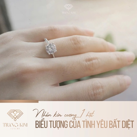 Nhẫn kim cương 1 hột – Biểu tượng của tình yêu bất diệt