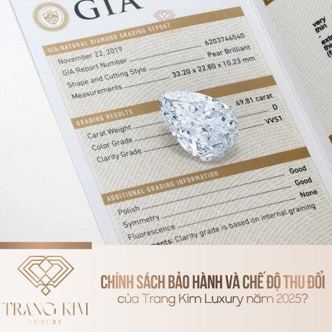 Chính sách bảo hành và chế độ thu đổi của Trang Kim Luxury năm 2025