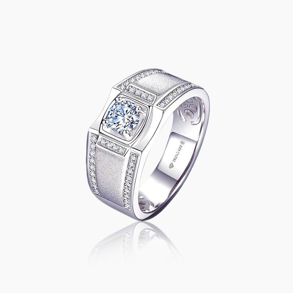 Nhẫn kim cương nam thiết kế sang chảnh N42574