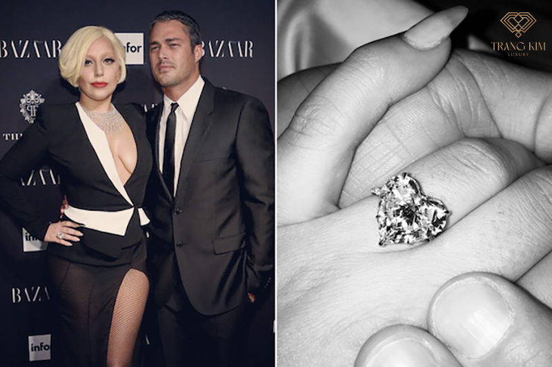 Huyền thoại nhạc Pop Lady Gaga cùng chiếc nhẫn đính hôn Kim Cương Trái Tim