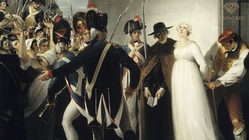 Bức tranh mô tả buổi lễ hành hình Vương hậu Marie Antoinette