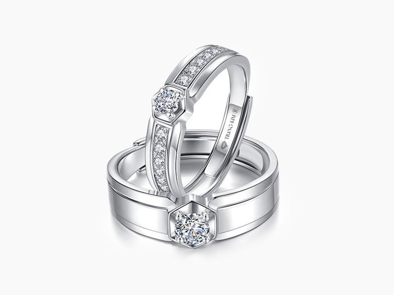 NCPT084 Nhẫn cưới bạch kim cao cấp Platinum 90 PT900  Lucy Jewelry LUCY  JEWELRY  TRANG SỨC LUCY