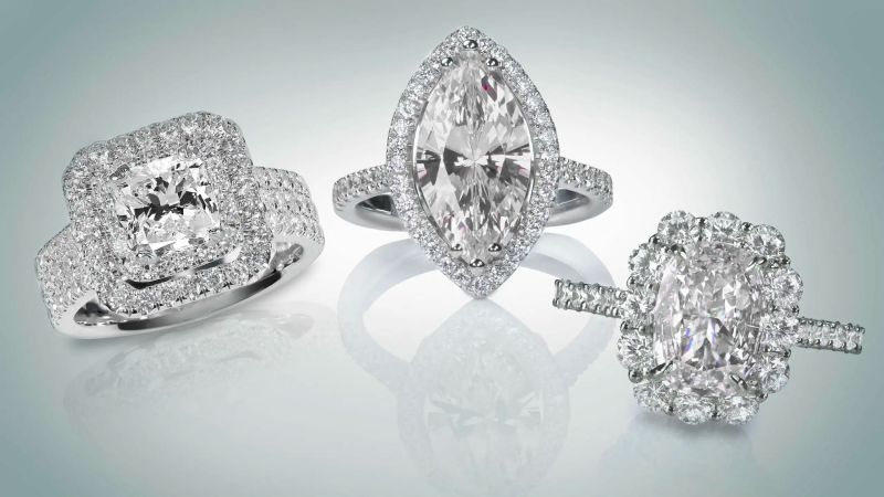 Kích thước kim cương đính trên nhẫn thường khoảng 1ly đến 1ly5