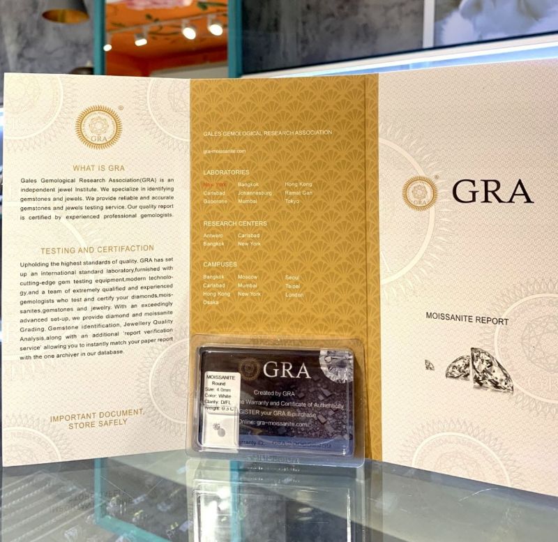GRA - tổ chức kiểm định “kim cương” moissanite số 1 thế giới